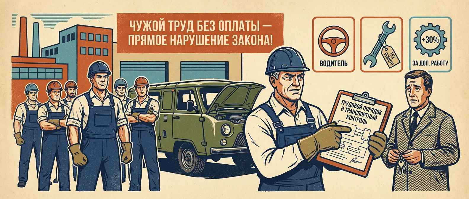 «Машина общая — крайний электрик»: почему вождение и ремонт дежурного авто без доплаты незаконны 🚐⚡